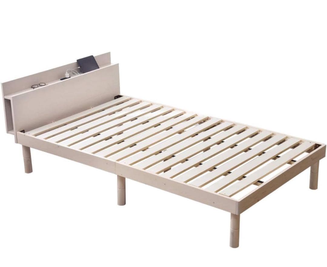 セミダブルベッドフレーム 天然木