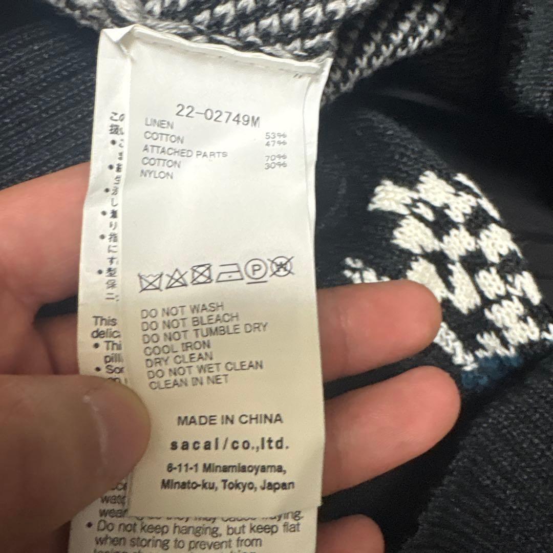 （KJ様）sacai 多色ジャガーニット サイズ4 カラー926