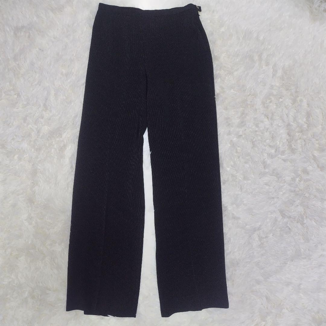 【大きいサイズ】 マックスマーラ パンツスーツ ストライプ ブラック 42