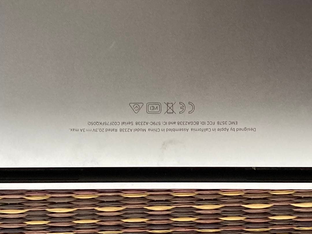 メモリ16GB MacBook Pro M1 13インチ 256GB ※画面割れ