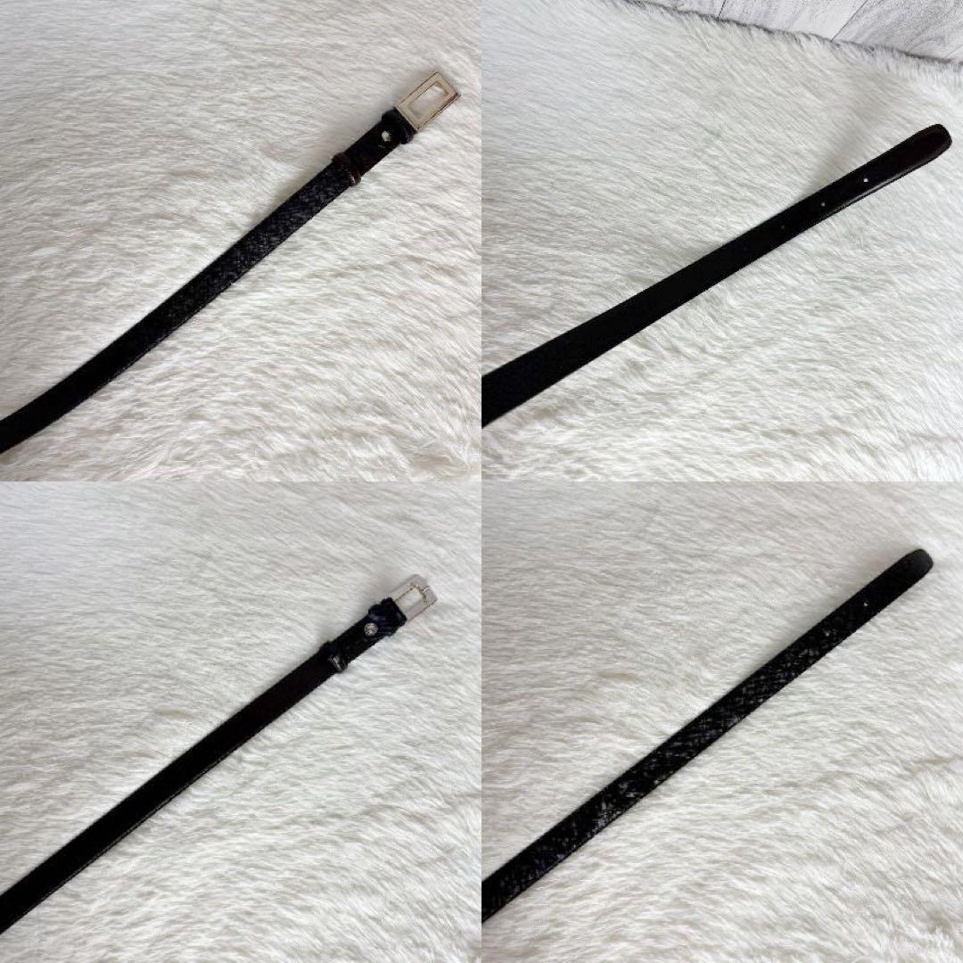 新品♡保存箱付♡dunhillダンヒル ロゴ スクエアバックル レザー ベルト