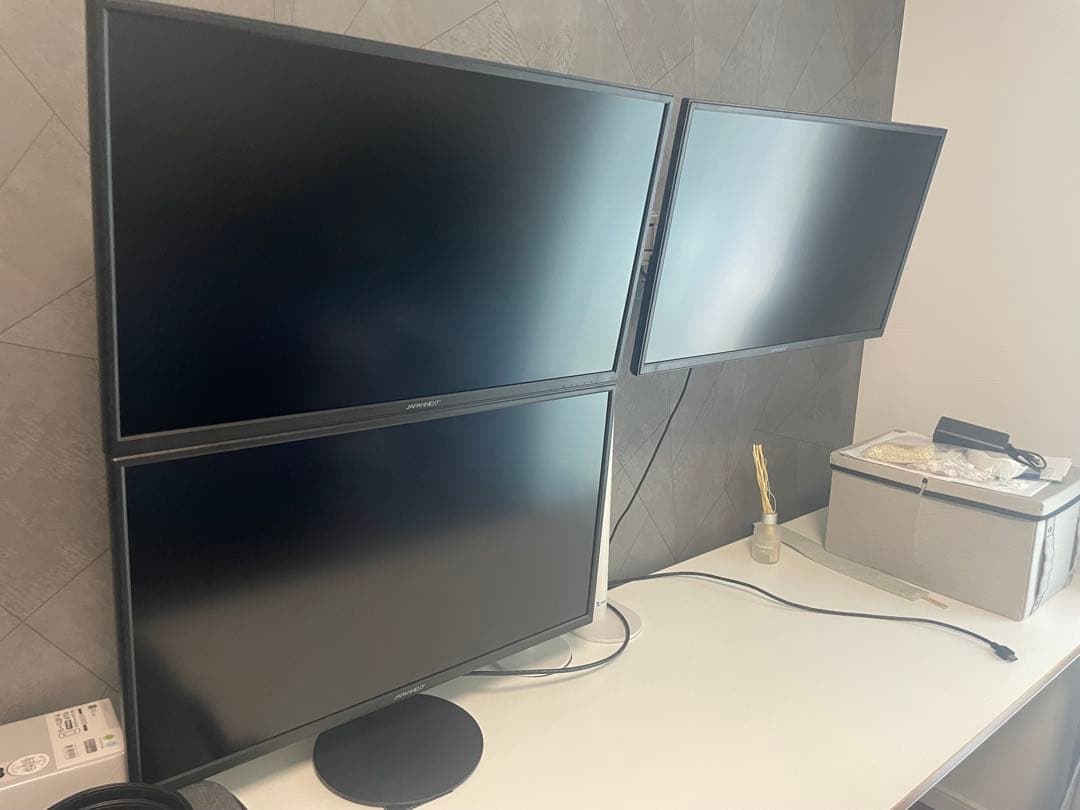 JAPANNEXT 27インチ モニター3台　JN-IPS271WQHD-N