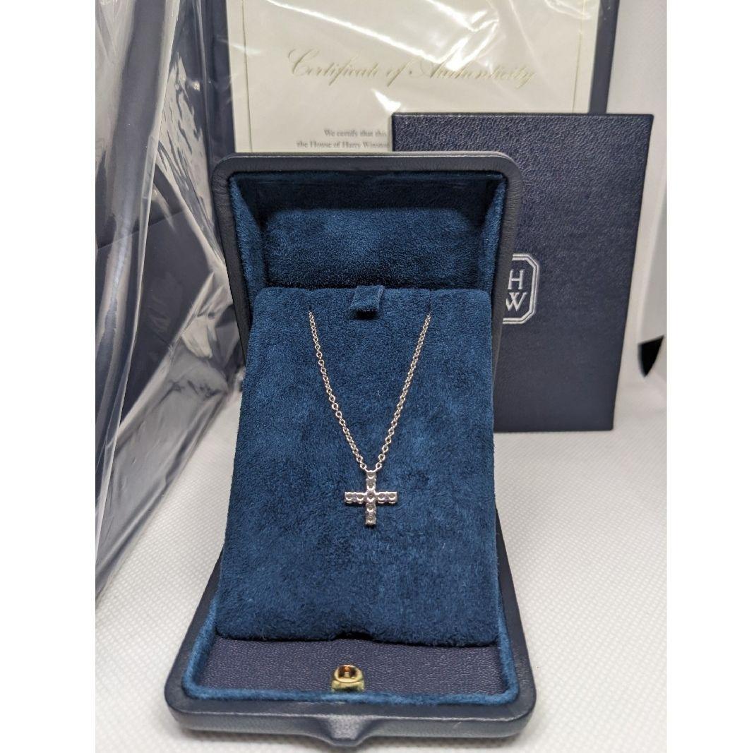 HARRY WINSTON ダイヤ クロスネックレス