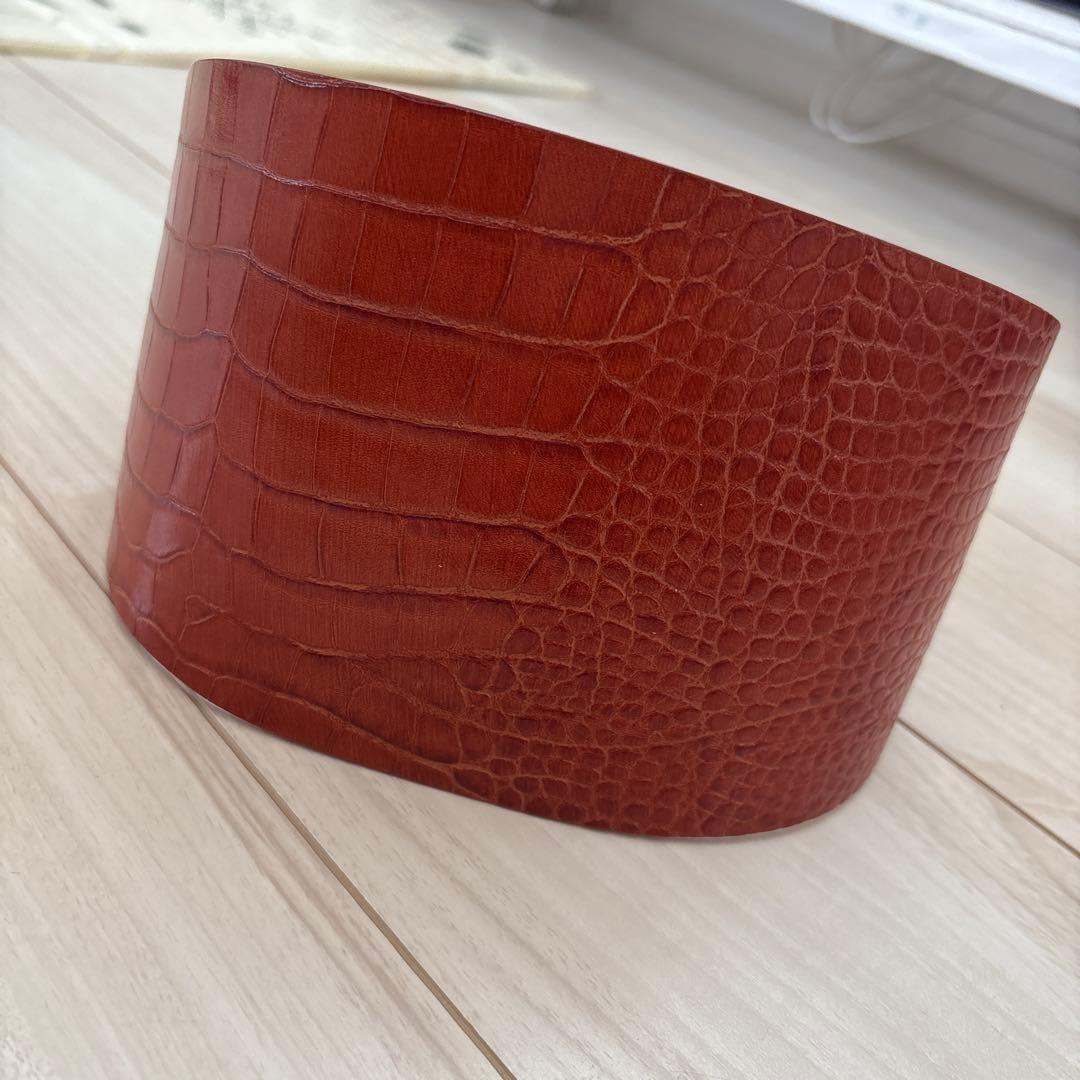 mame kurogouchi レザーベルト17AW コルセットベルト