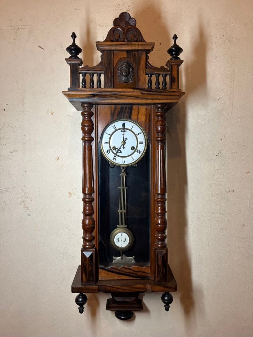 精工舎　ベルリン　柱時計　古時計　振り子　ゼンマイ　ボンボン　ユンハンス