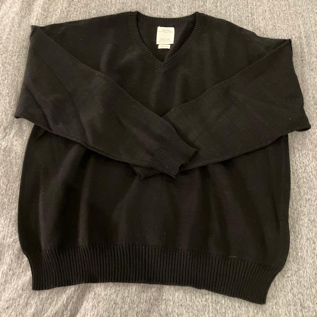 visvim 日本製麻混ブラックセーター