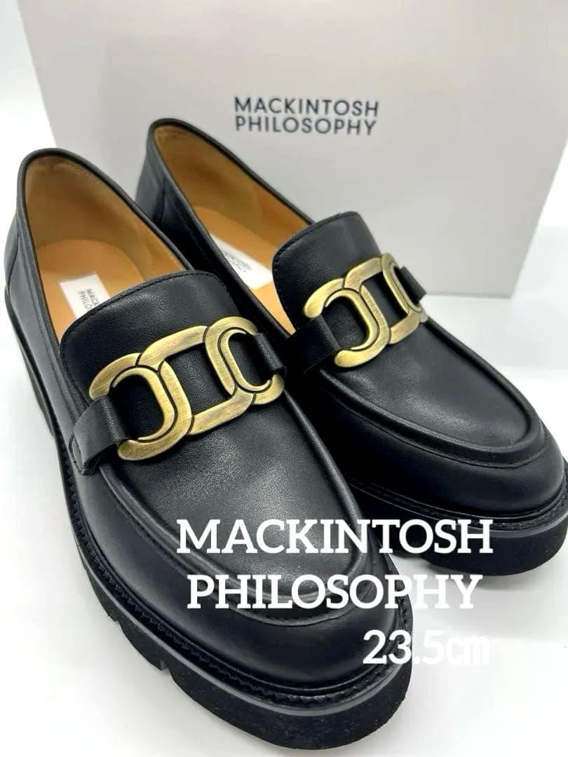 美品☆MACKINTOSH PHILOSOPHY ☆厚底ローファー☆ブラック☆