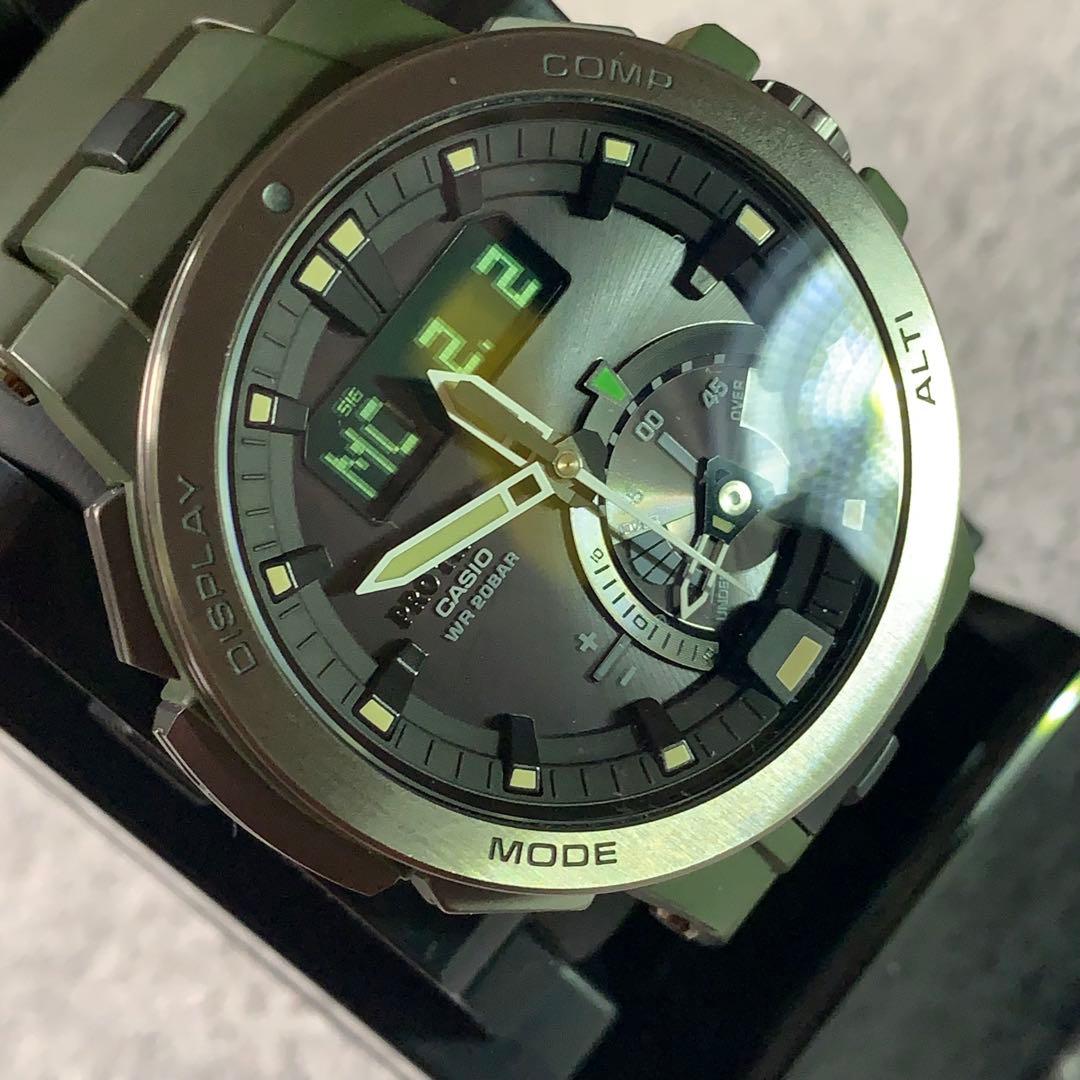 時計 CASIO PROTREK PWR-7000 Military Green