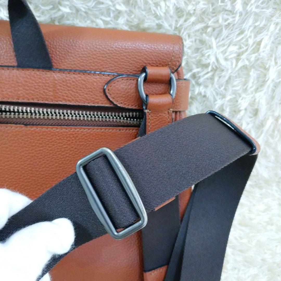 COACH コーチ ハドソン メッセンジャーバッグ レザー ブラウン