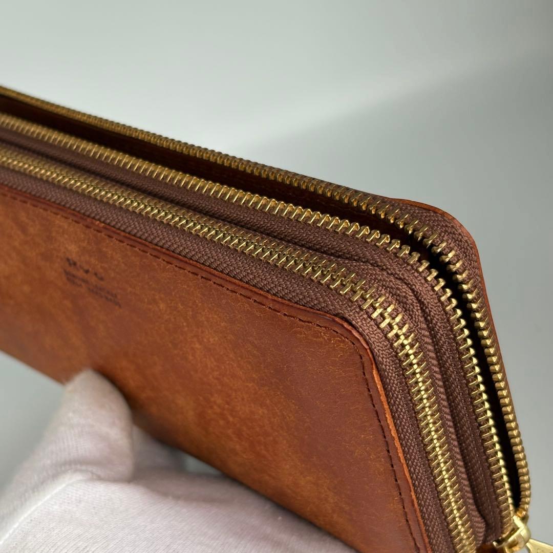 ryu 長財布　L ジップ　ダブル　ファスナー　イタリアンレザー　レア　メンズ