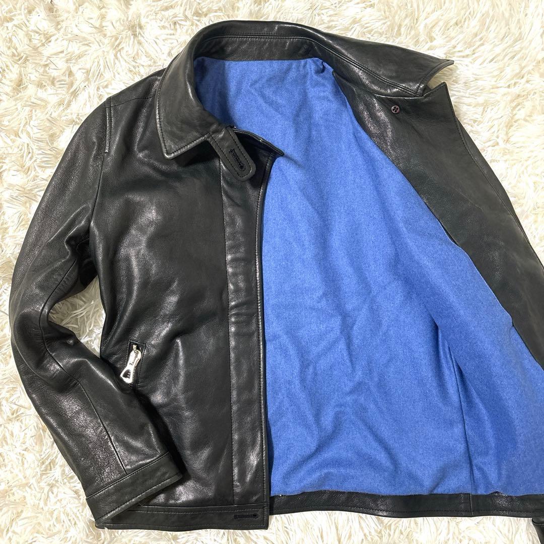 【最高級】OPUS JAPAN レザージャケット　ベビーカーフ　カシミア　M