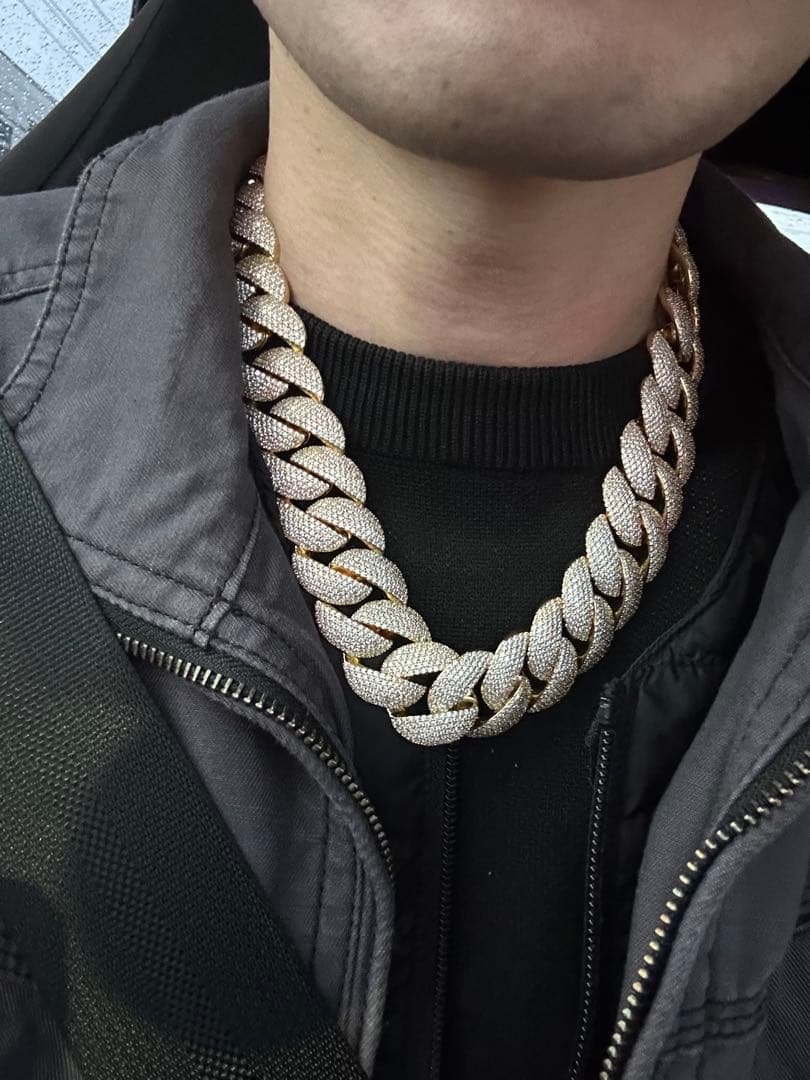 Miamiネックレス　18ミリ　ゴールド