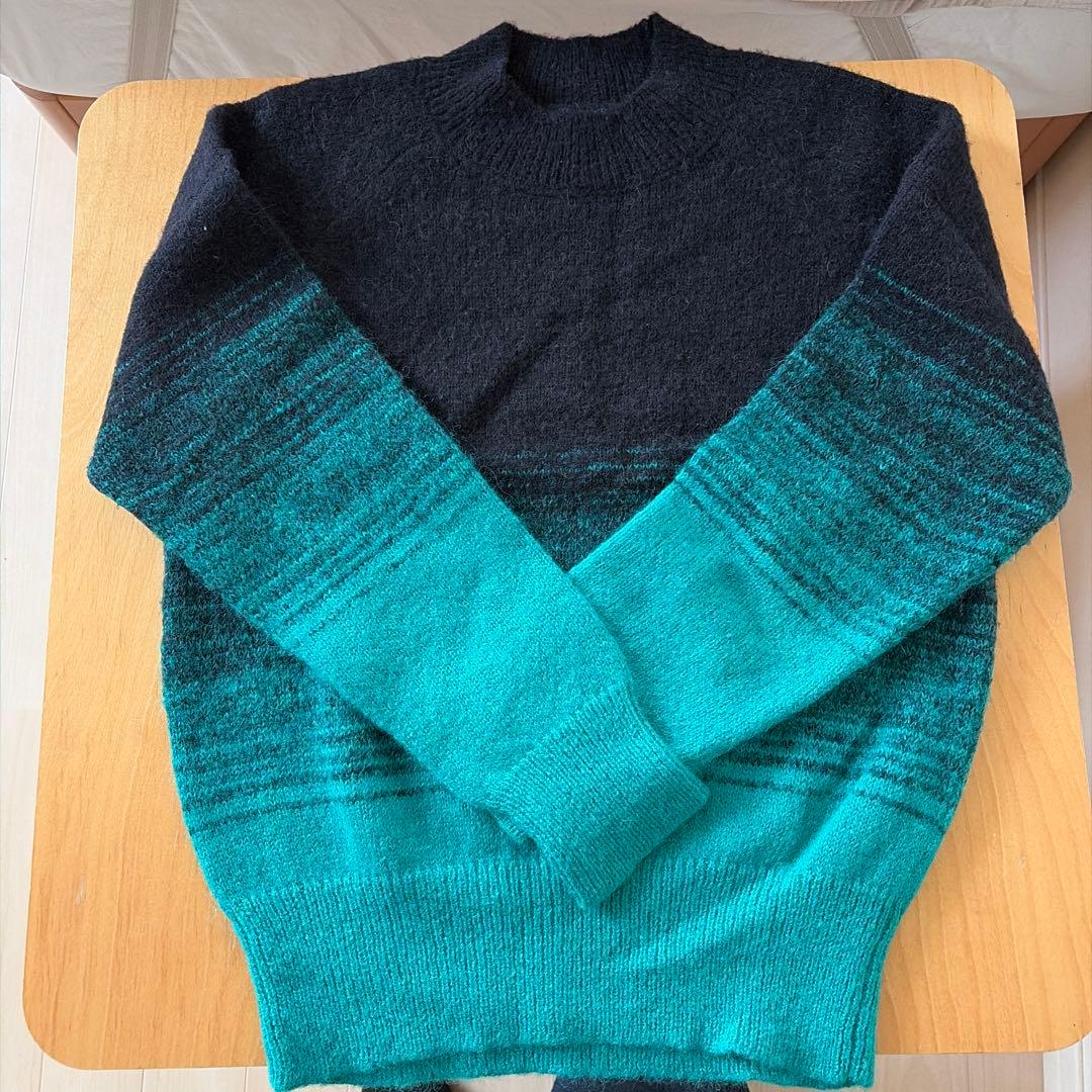 DRIES VAN NOTEN 長袖セーター Small 黒・ティール