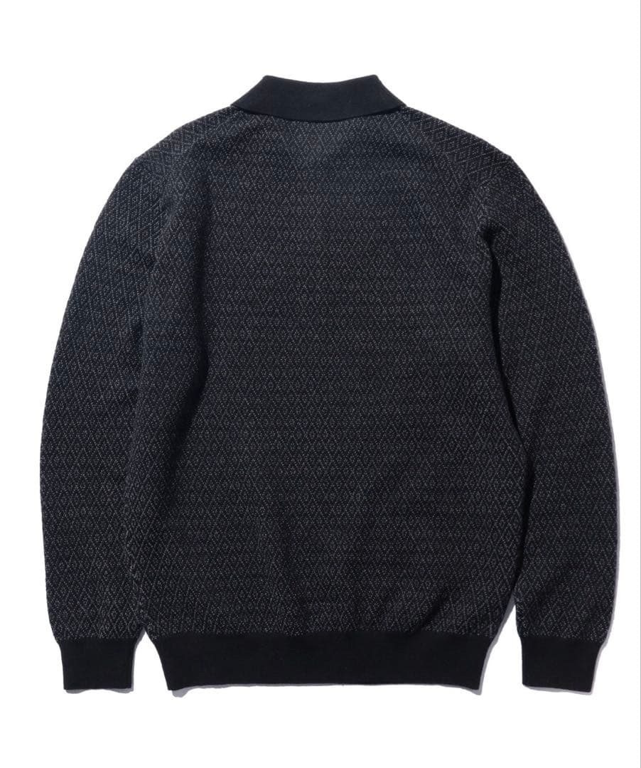 BEAMS+ ダイヤモンド パターン ニット ポロシャツ