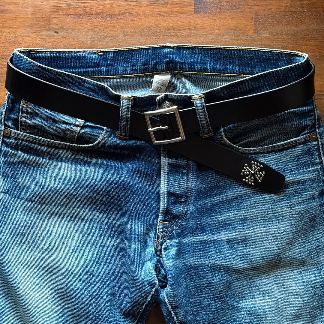 スタッズベルトアイアンクロス35mm 36inch