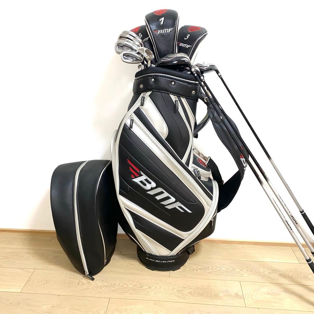 送料込☆BMFゴルフクラブフルセット☆初心者向け キャディバッグ付Sフレックス