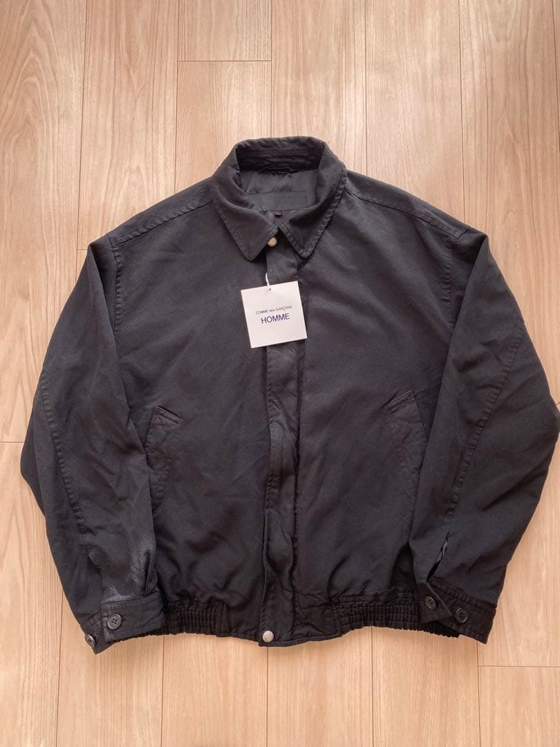 25aw コムデギャルソンオム エステルサージ製品染めブルゾン 黒 M 縮絨