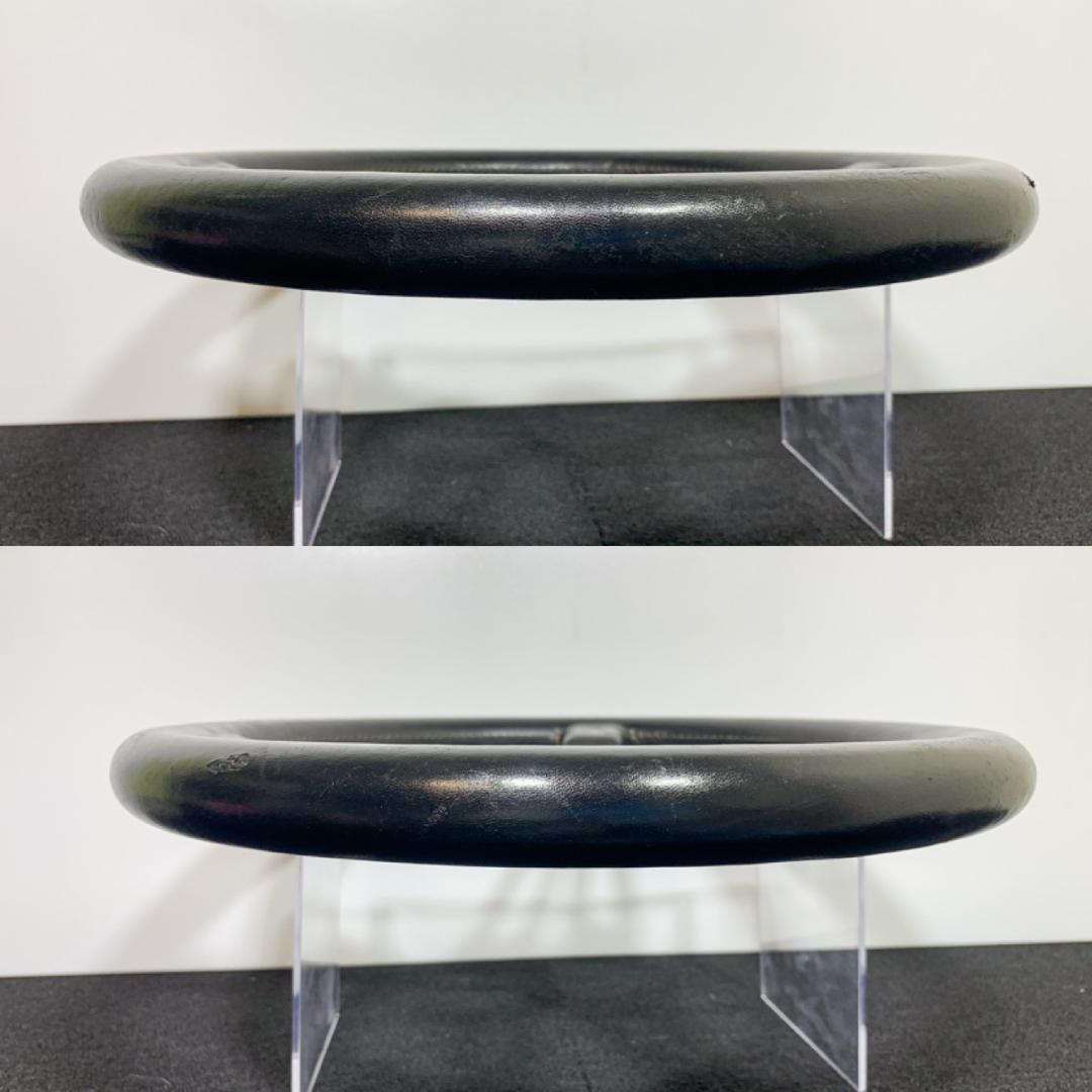 希少 アバルト ABARTH レザーステアリング 35パイ 当時物 艶有り 綺麗