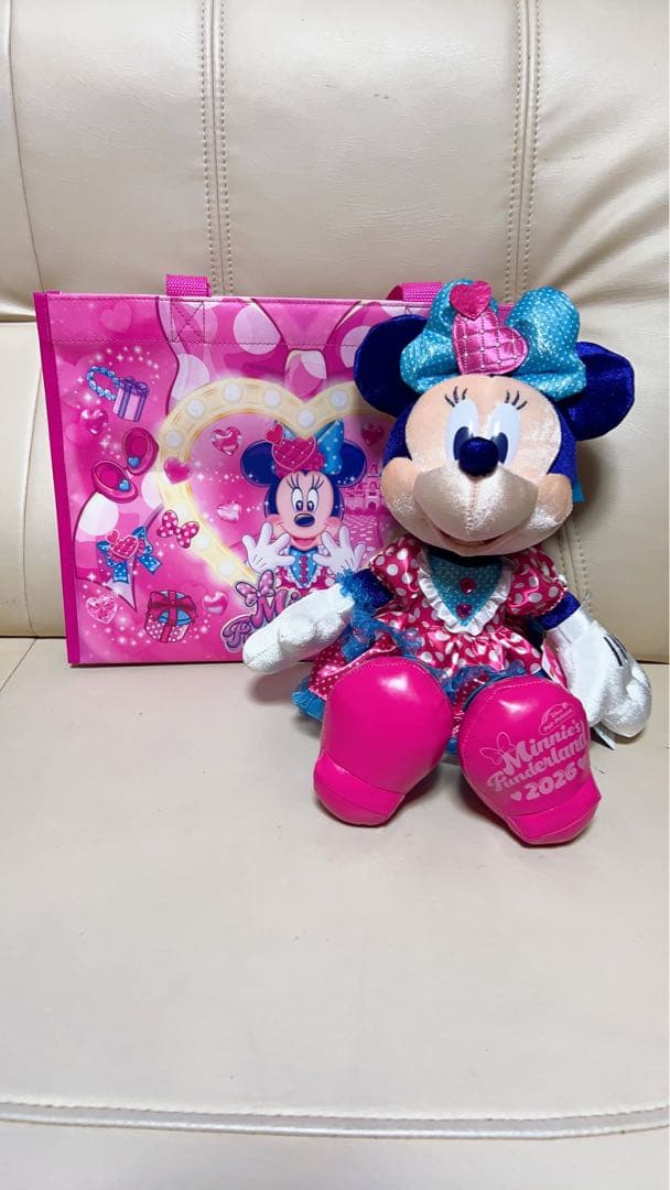 パルパル ファンダーランド　ミニー ぬいぐるみ & ショッピングバッグ セット