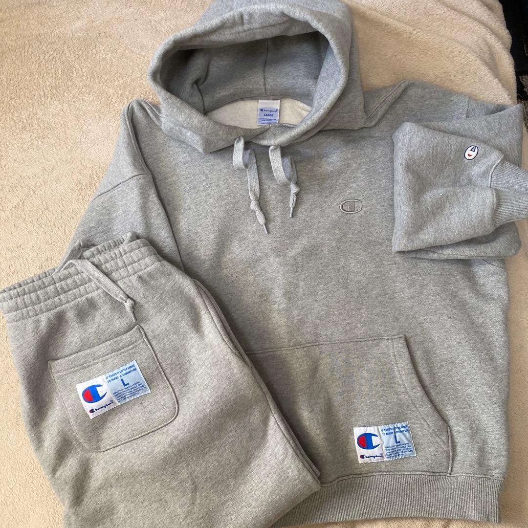 Champion グレー フーディ セットアップLサイズ