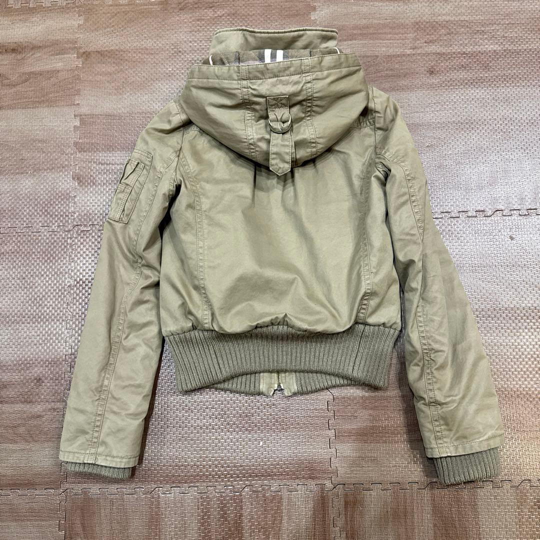 バーバリーブルーレーベル　ミリタリージャケット モッズコート 短丈　N2B 38