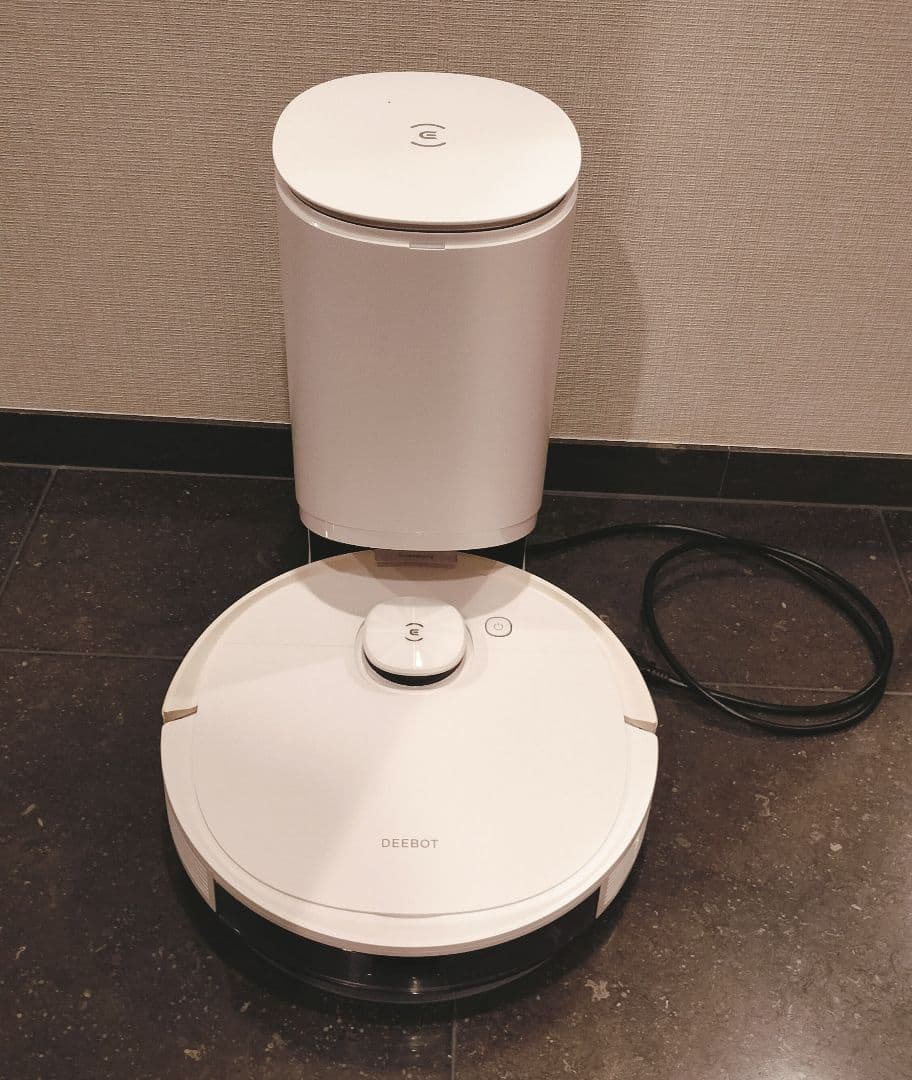 【DEEBOT N8+】 ロボット掃除機 本体 ホワイト 充電ドック付き