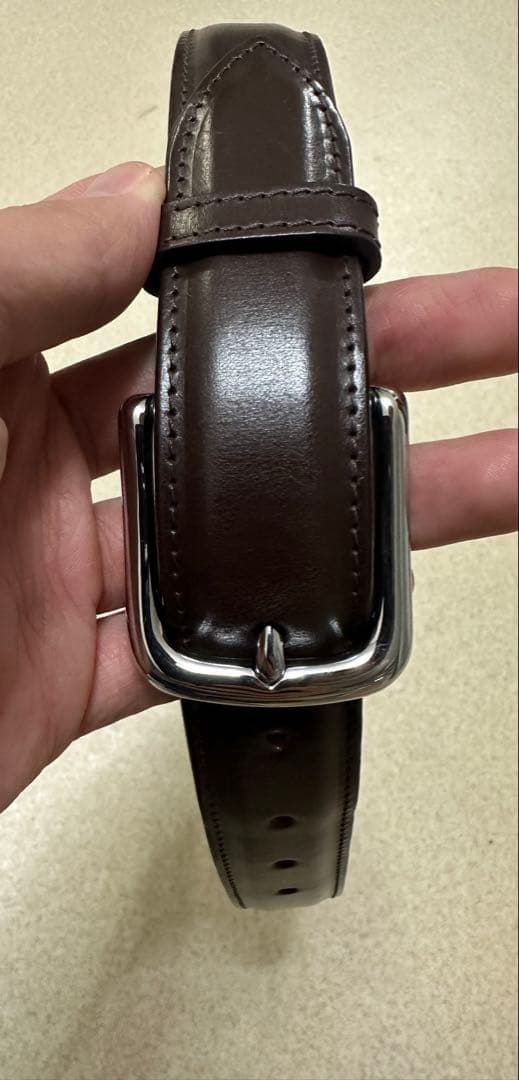 「美品」BEORMA LEATHER COMPANYダークブラウンレザーベルト