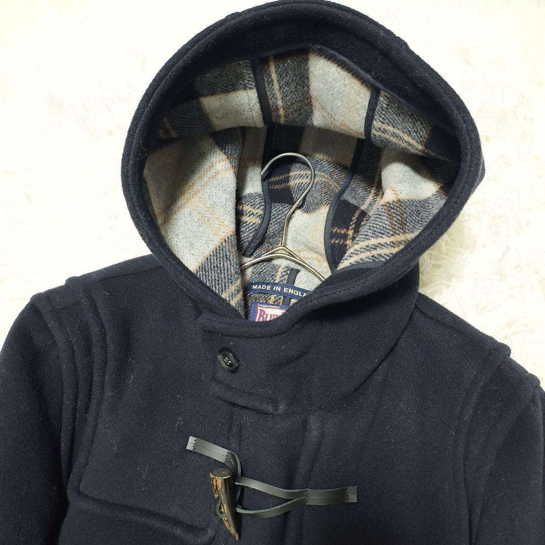 ブルーブルー ダッフルコート イングランド製 裏地チェック