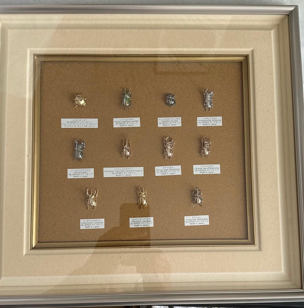 大人のための昆虫採集　完成版　シルバー製　タイタック、ブローチ