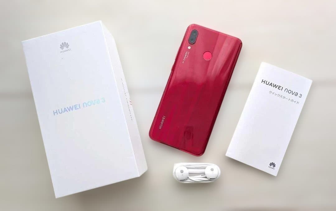 HUAWEI nova 3スマートフォン 本体 レッド 美品