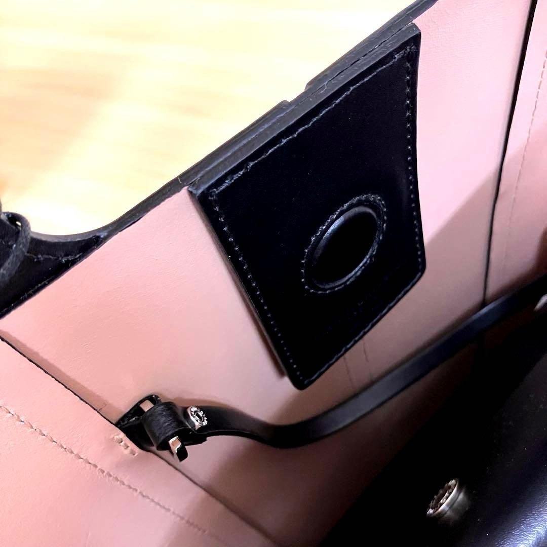 新品タグ付ジャンニキアリーニ◆本革トートバッグ大きめ希少サイズ黒6万イタリア製