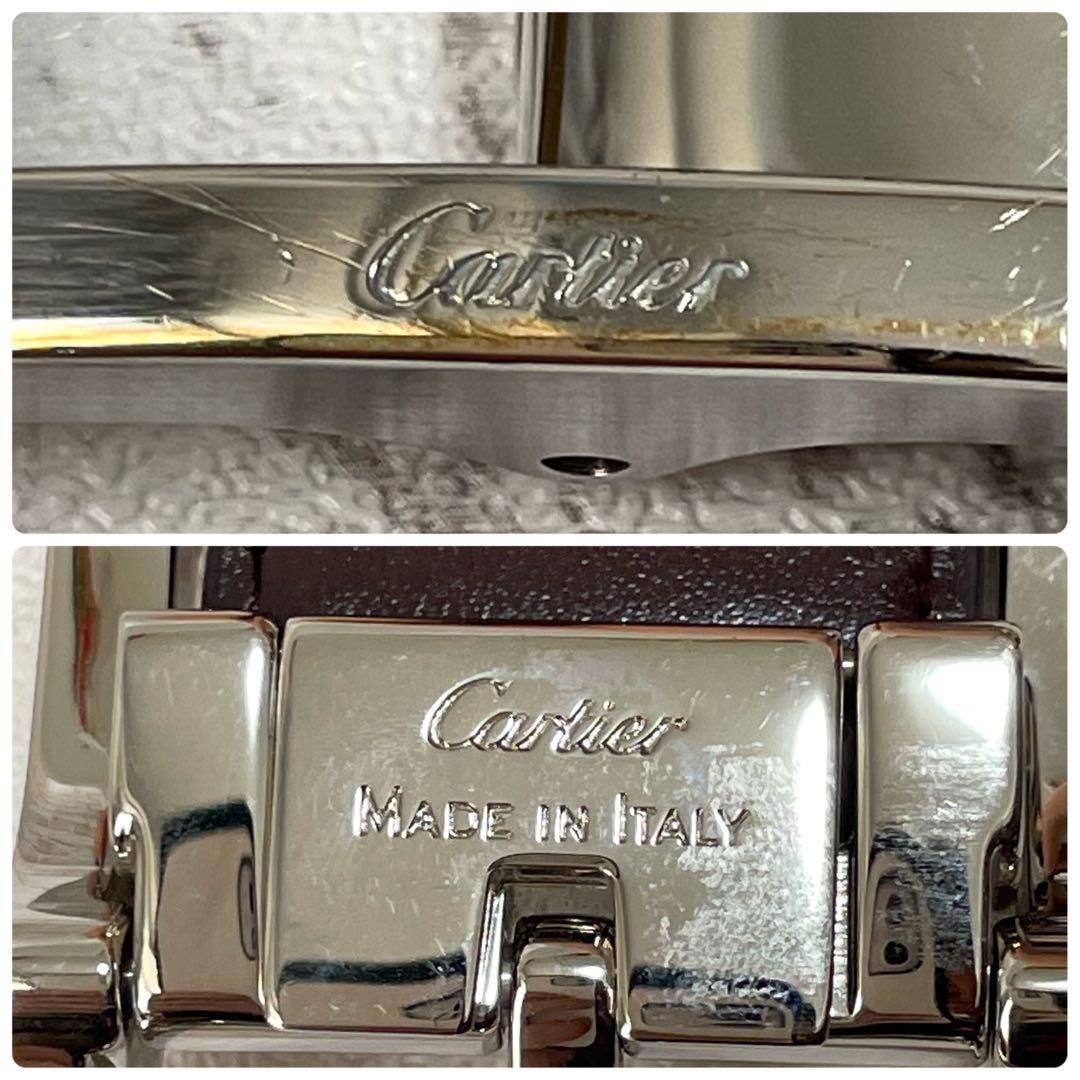 極美品✨カルティエ　ベルト　タンクドゥ　アルディロン　スクエア　シルバー金具