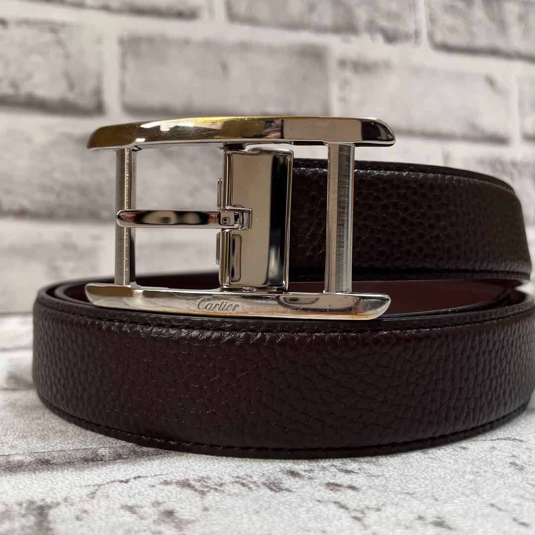 極美品✨カルティエ　ベルト　タンクドゥ　アルディロン　スクエア　シルバー金具