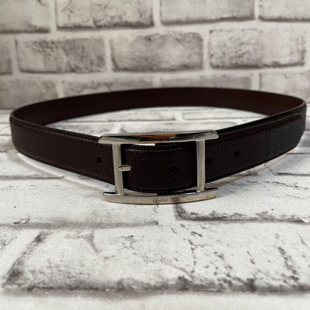 極美品✨カルティエ　ベルト　タンクドゥ　アルディロン　スクエア　シルバー金具