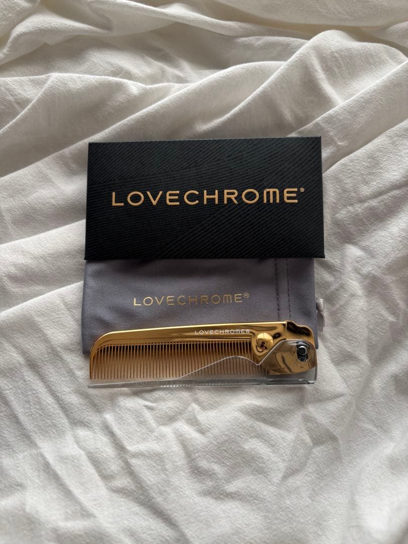 LOVECHROME　ラブクロム　K24GP　ヘアコーム　ゴールド 折りたたみ
