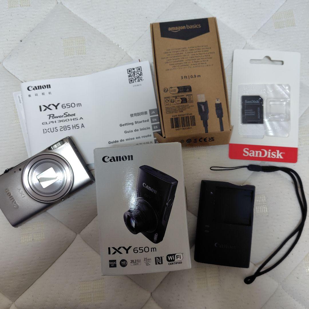 最新型☆新品同様☆Canon IXY650m☆microSDカード、ケーブル付
