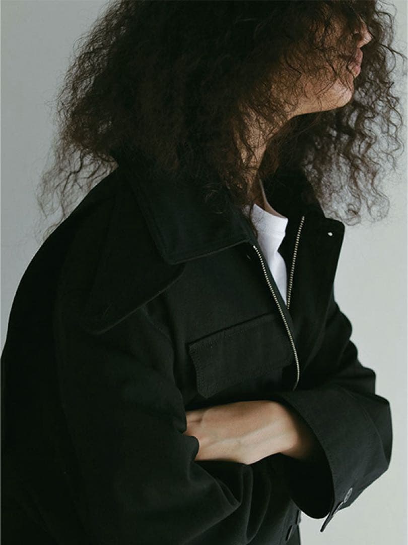 エトレ ETRE TOKYO 新品タグ付 ハイカウントミリタリーコート ブラック