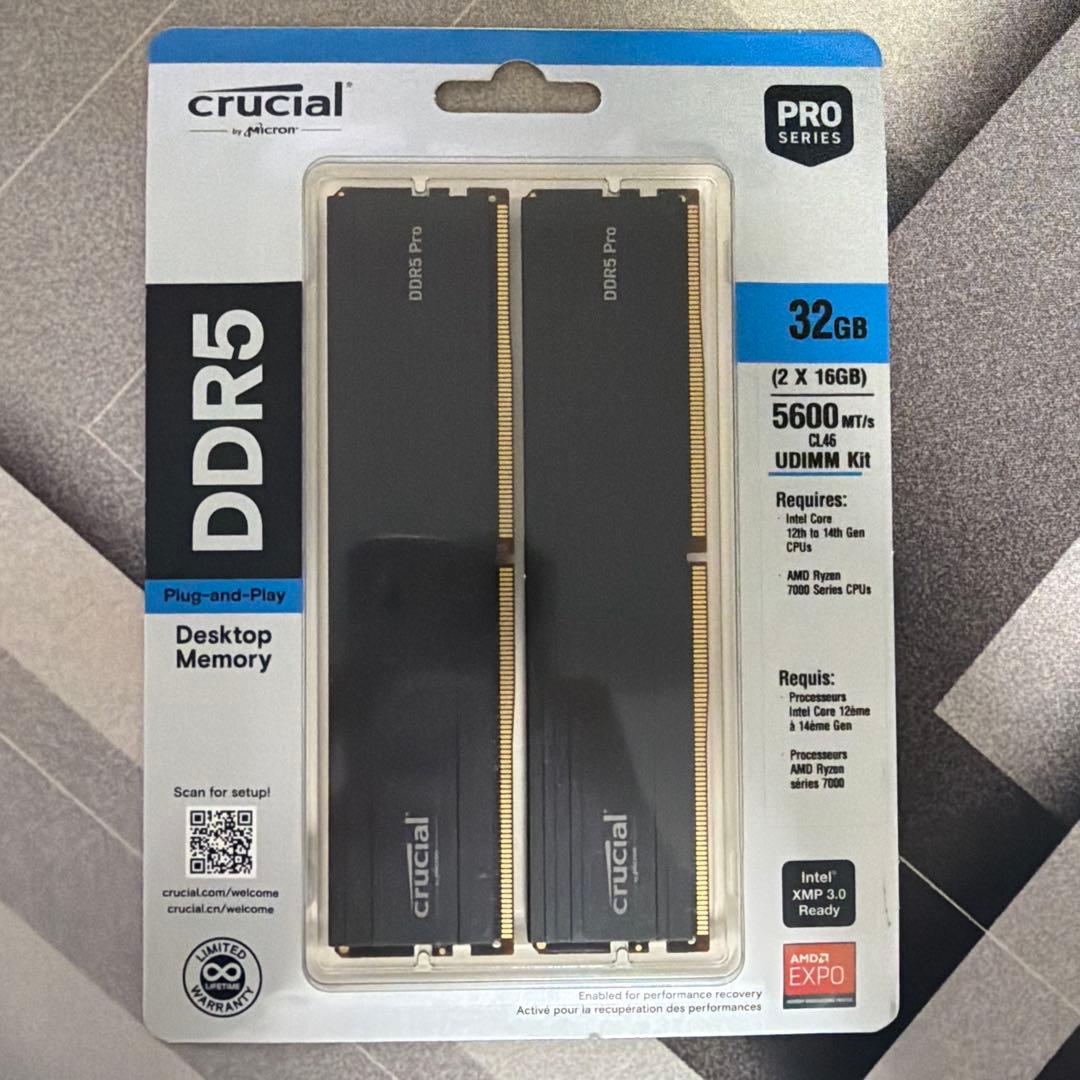 ゆ*ろ様 Crucial DDR5 32GB (2x16GB) メモリ