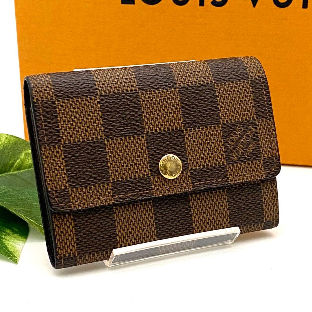 ルイヴィトン ダミエ ケース ポルトモネプラ エベヌ