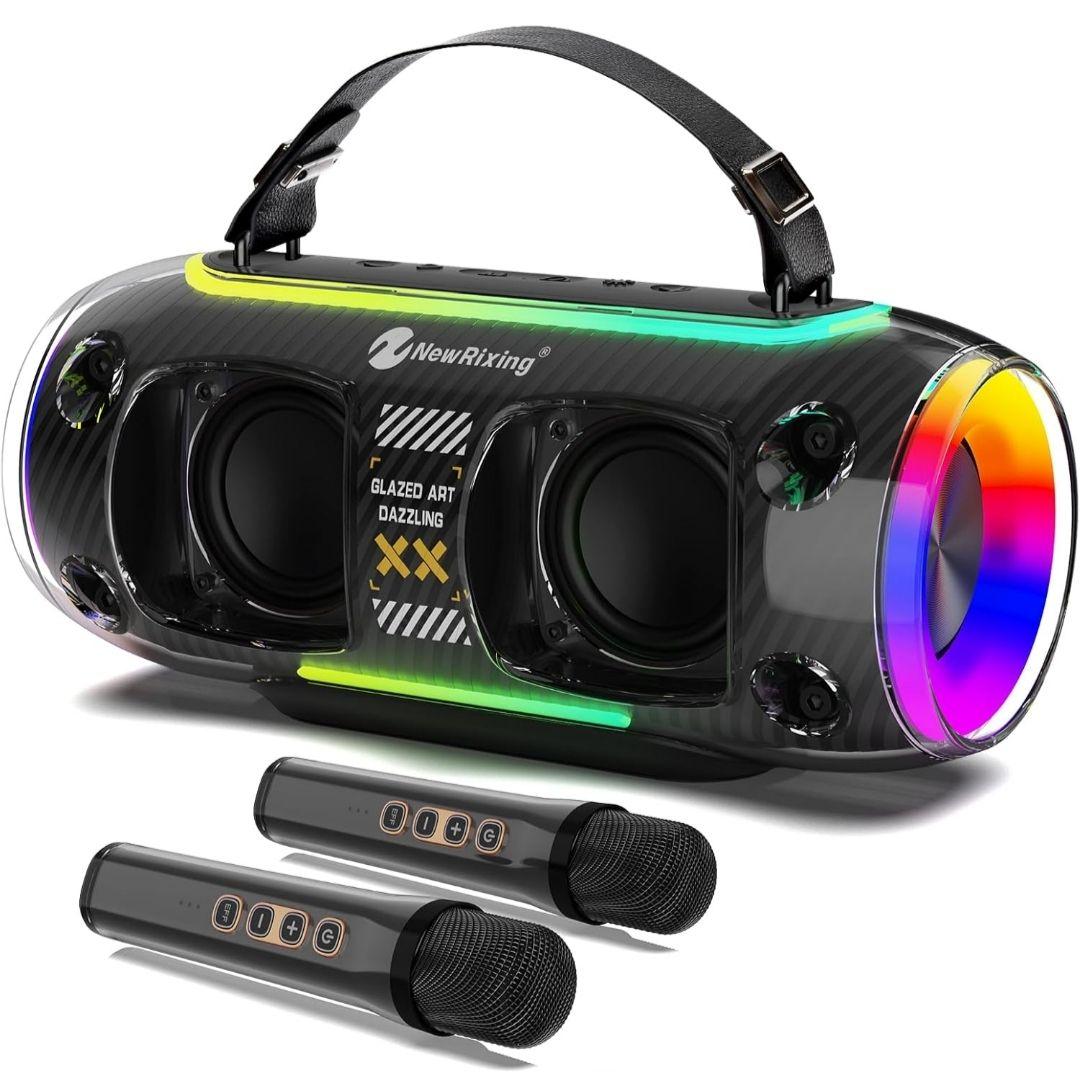 即日発送✨ カラオケセット 家庭用 マイク2本付き 高音質 コンパクト