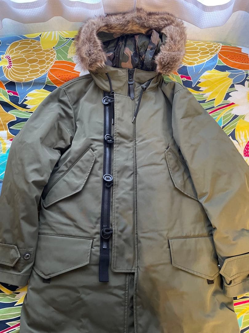 ほぼ未着用COACH 3wayモッズコート　カーキ