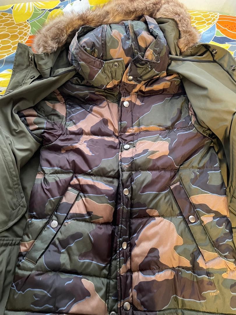 ほぼ未着用COACH 3wayモッズコート　カーキ