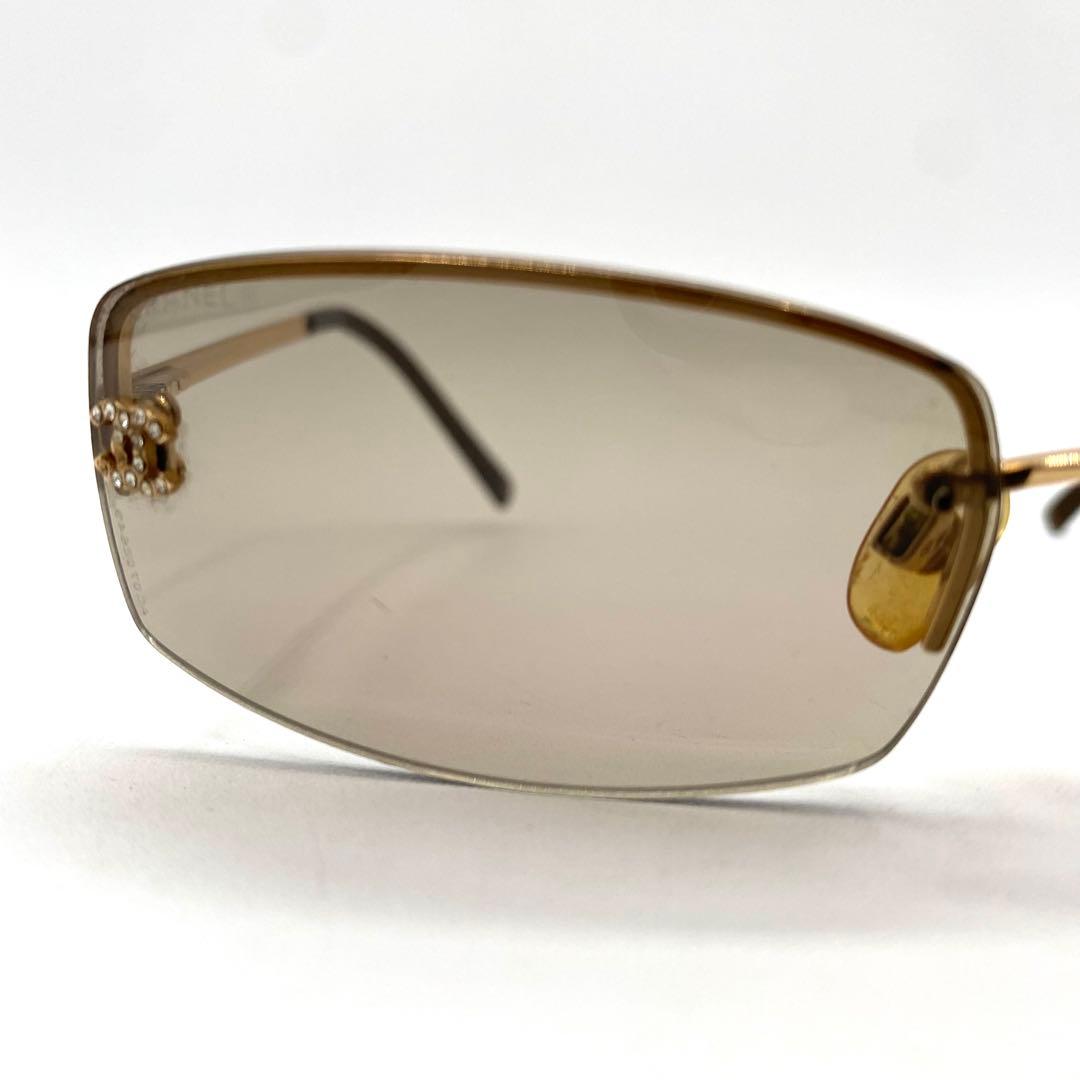 CHANEL サングラス　ゴールド　ココマーク　ラインストーン　4093-B