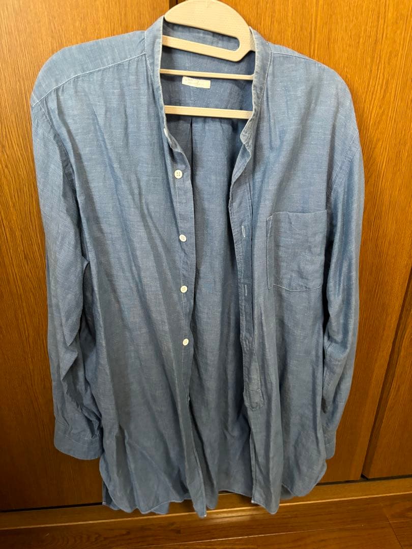 COMOLI コモリ ベタシャン バンドカラー 長袖 シャツ