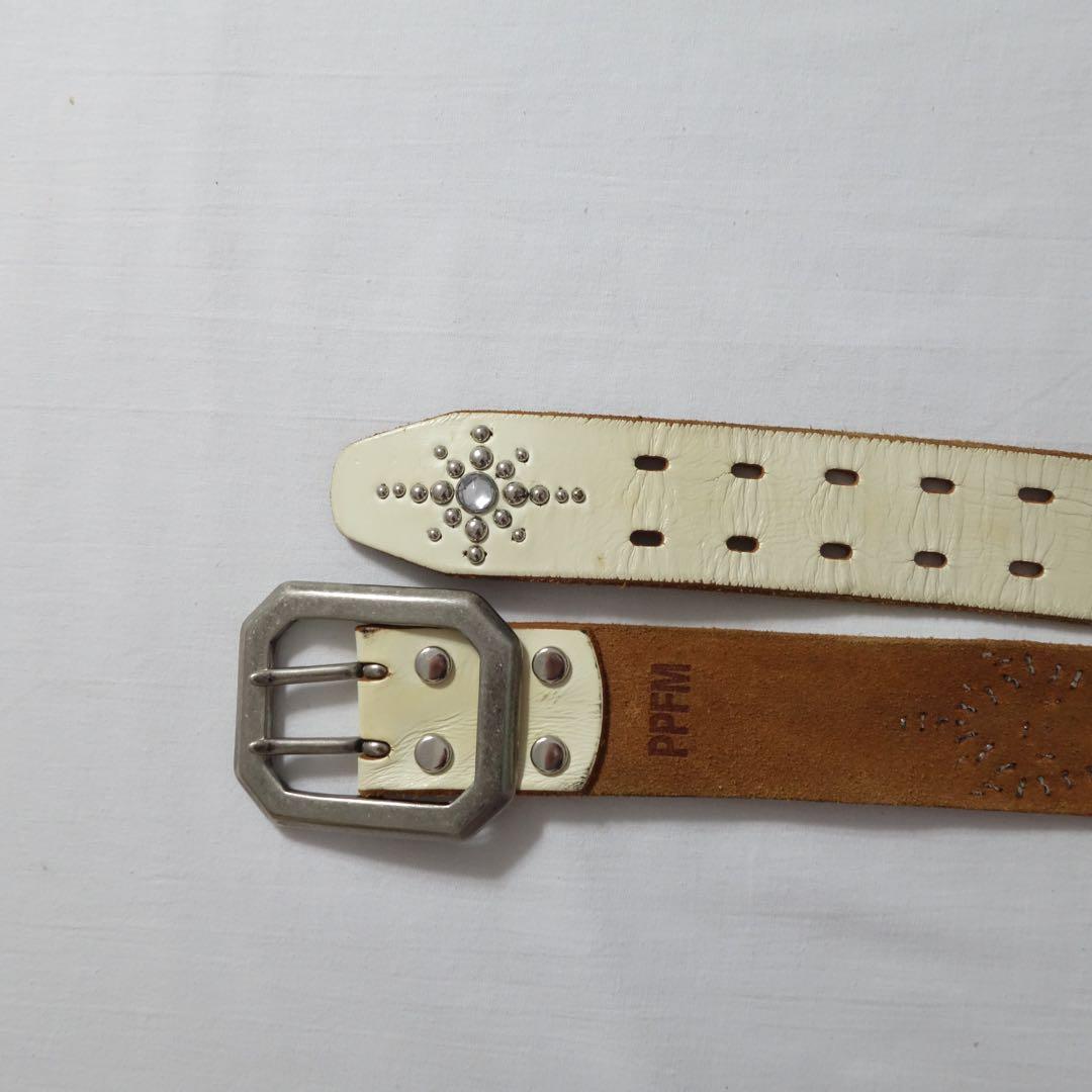 00s PPFM Python Leather Studded Belt 二連