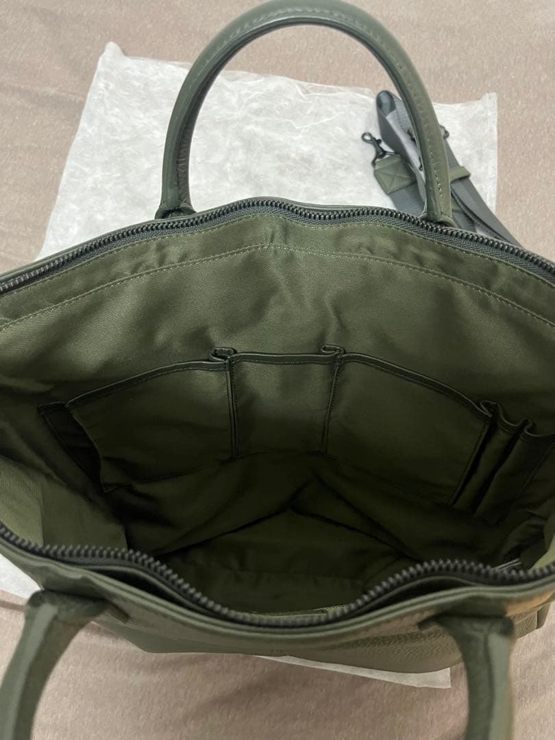 激レア◎ゾンネ sonne×雑誌begin 別注レザーヘルメットバッグ カーキ