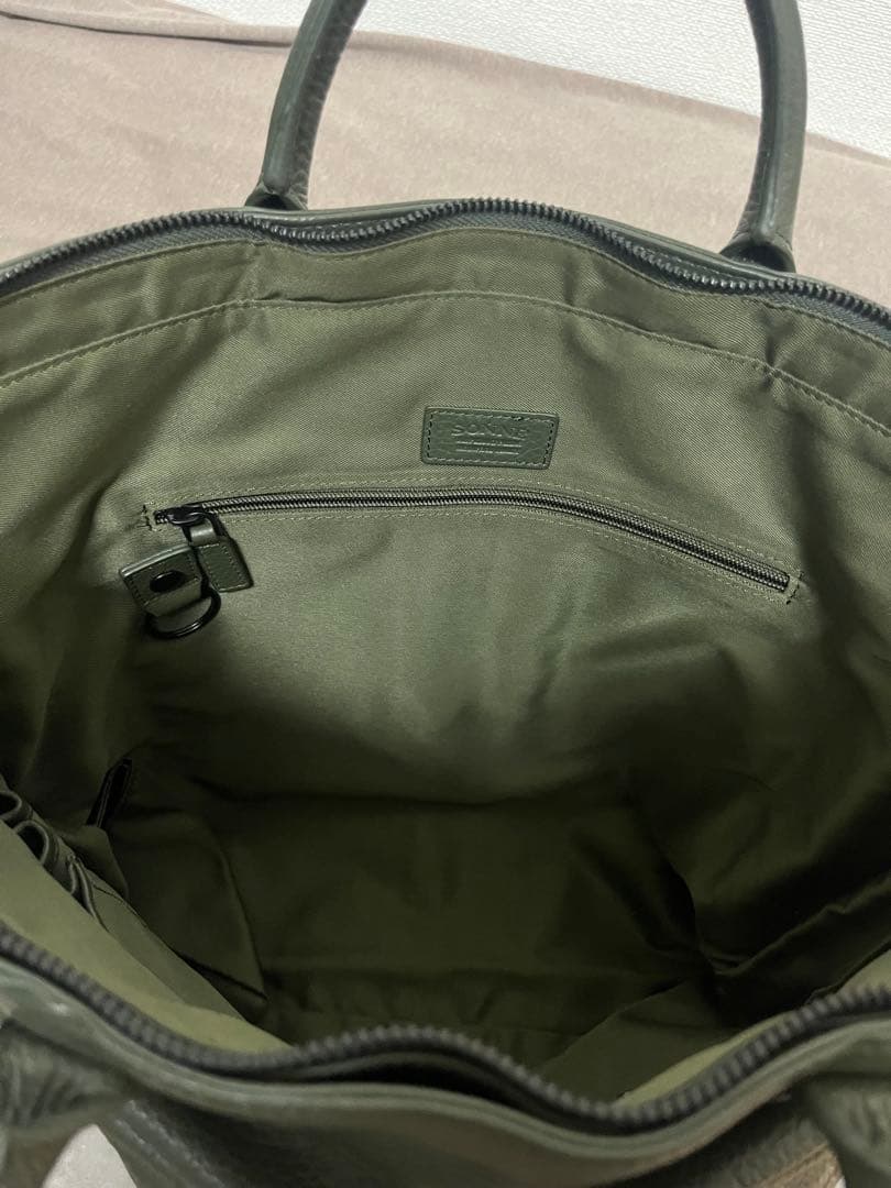 激レア◎ゾンネ sonne×雑誌begin 別注レザーヘルメットバッグ カーキ