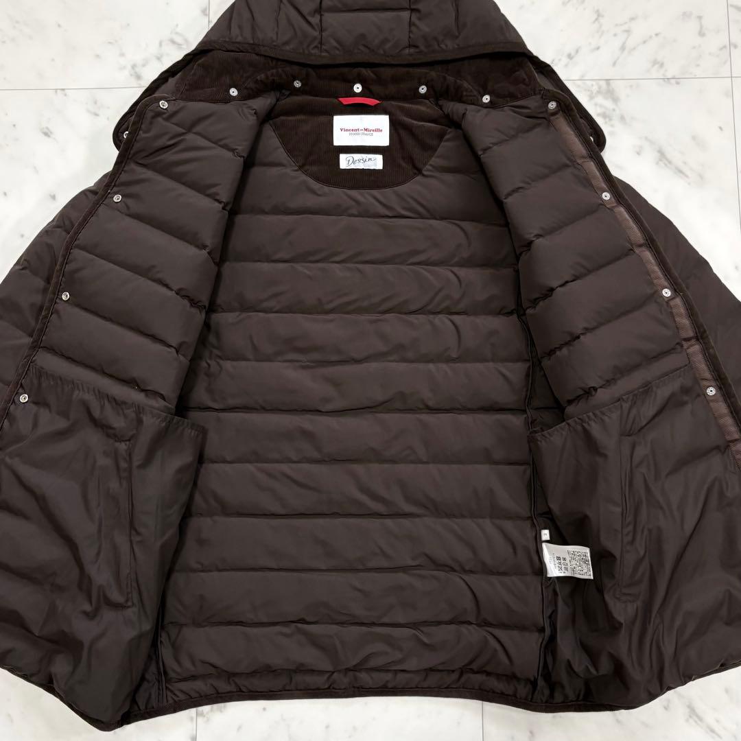 美品✨バンソンエミレイユ　ステッチレス ダウンジャケット　ブラウン　フード付き