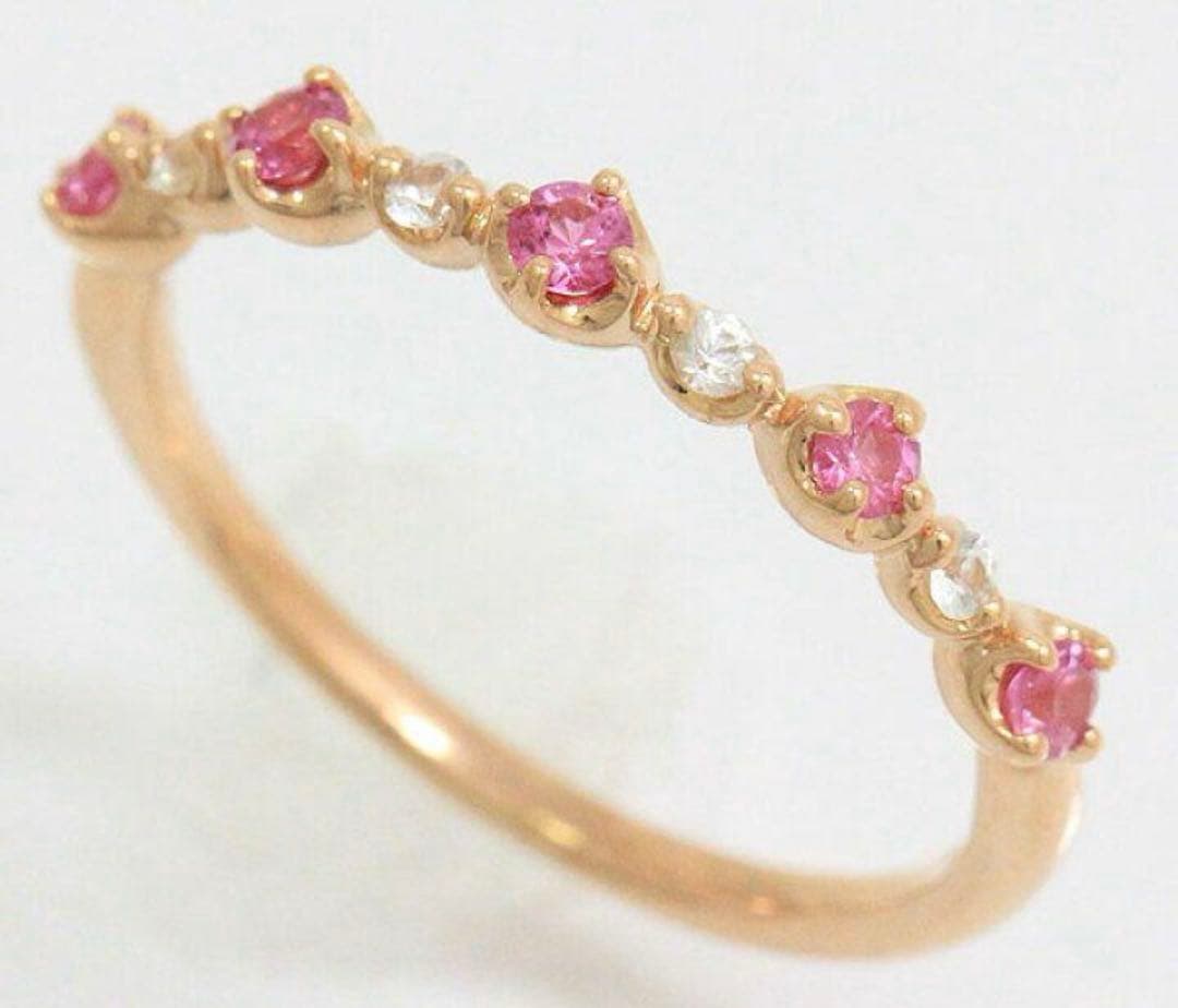 ❤️Star jewelry❤️K18PGジュエリーピンクサファイアピンキーリング❤️