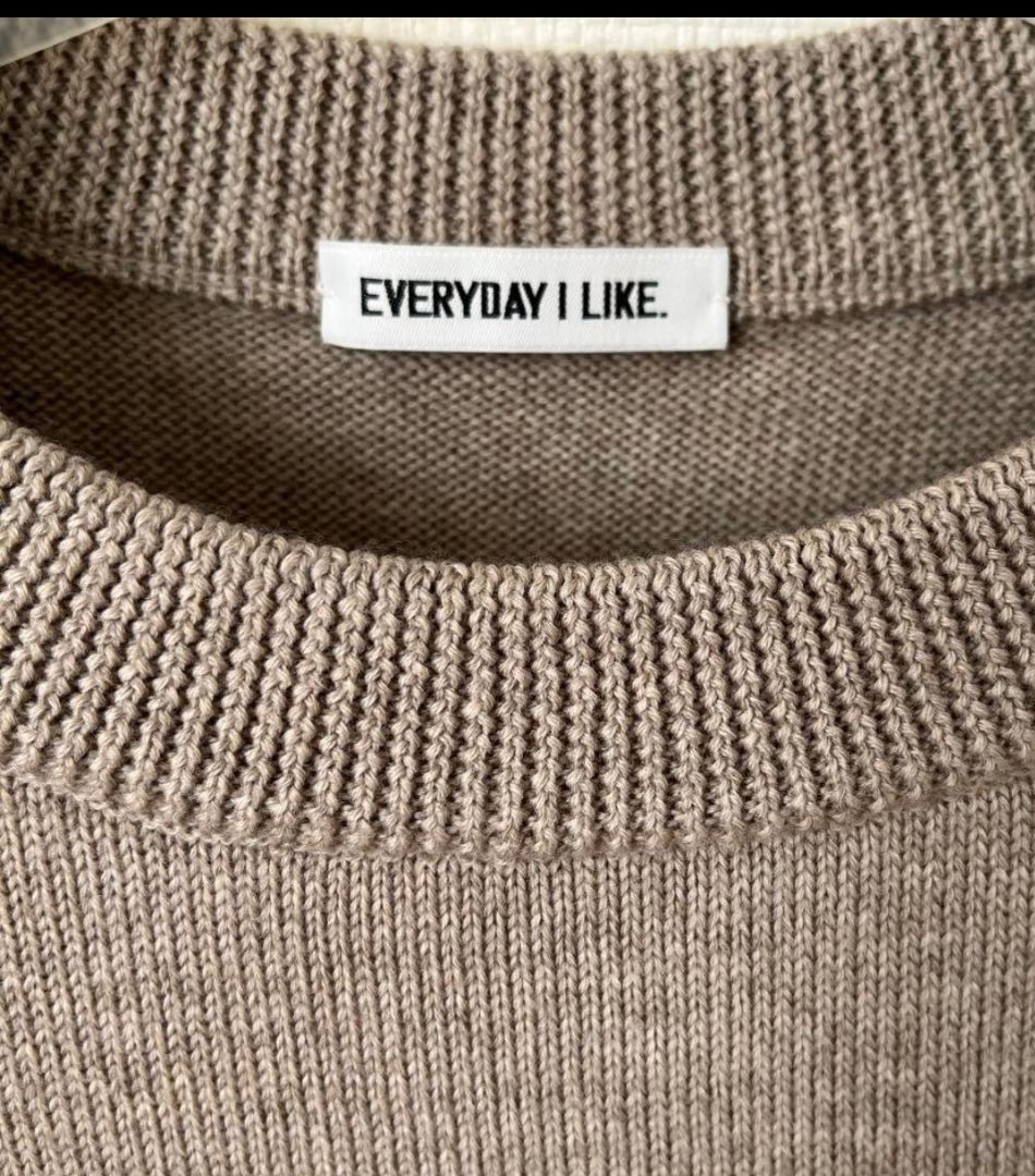 最終値下げEVERYDAY I LIKE ベージュ オーバーサイズニット